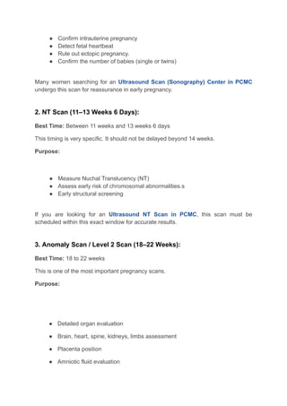 Pregnancy Scan Schedule The Best Time for Every Ultrasound | PDF