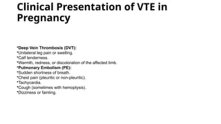 Pregnancy venous thromboembolism basic approach to management | PPTX