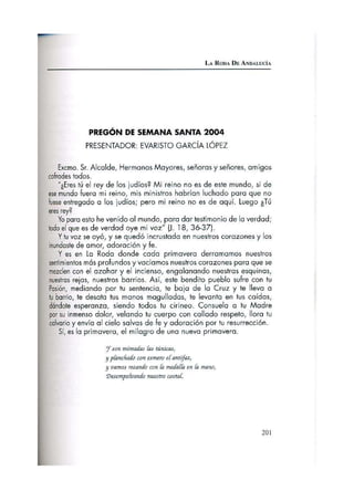 Pregón 2004 MARÍA DEL PILAR GARCÍA GARCÍA