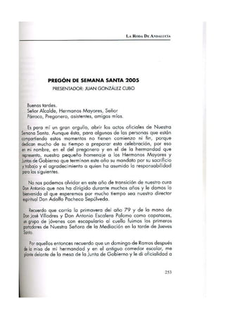 Pregón 2005 RAFAEL A. PRADOS RODRÍGUEZ