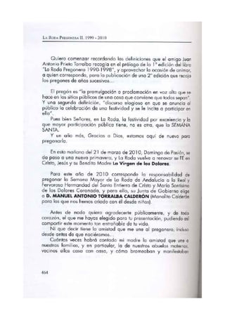 PREGON 2010 MANUEL ANTONIO TORRALBA CALDERON