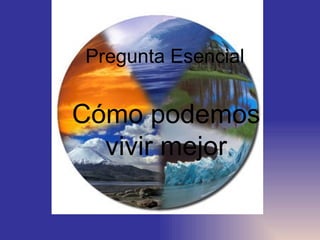 Pregunta Esencial Cómo podemos vivir mejor
