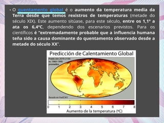 2º BACH. Repercusións ambientais da acción humana: contaminación; quecemento global; pegada ecolóxica