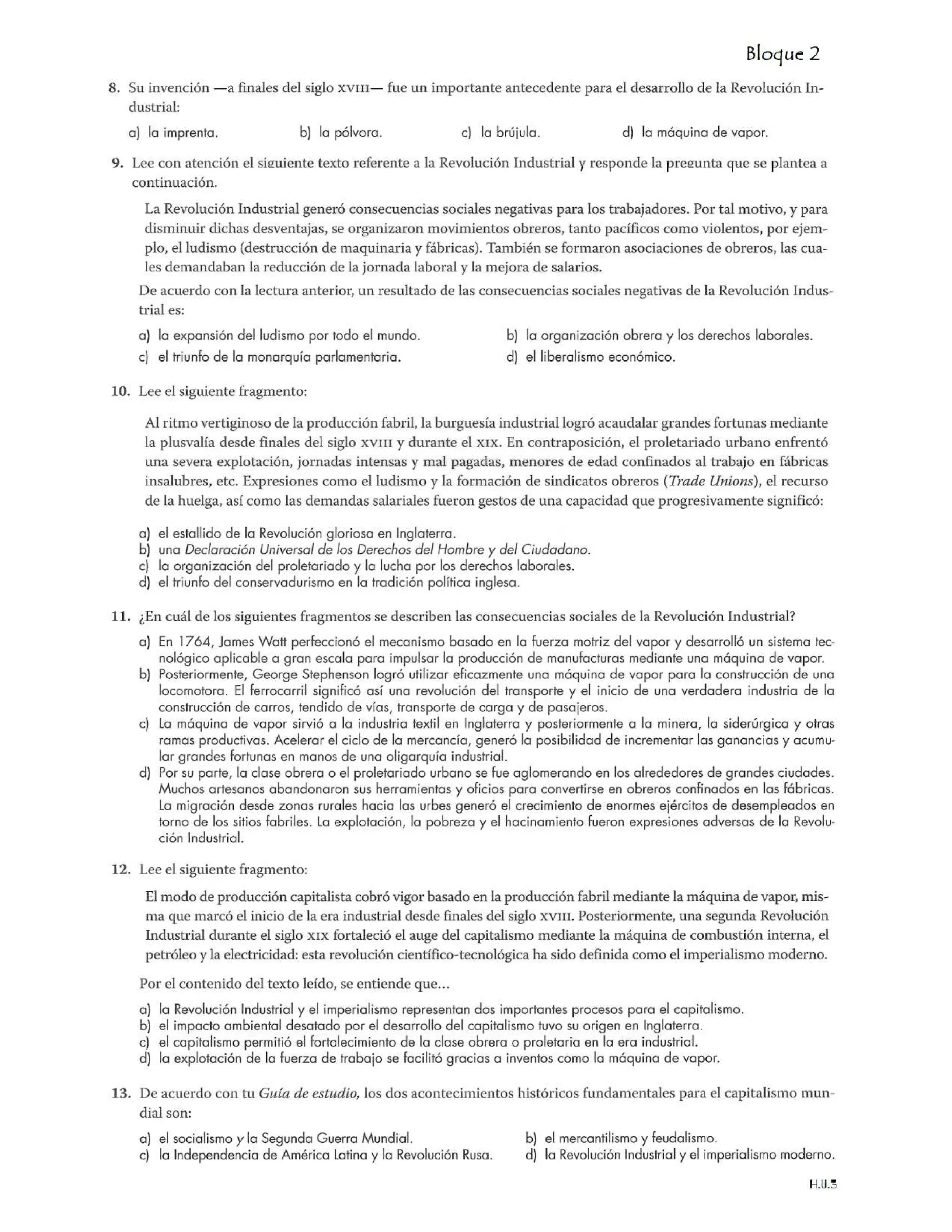 preguntas de historia para examen ECOEMS | PDF