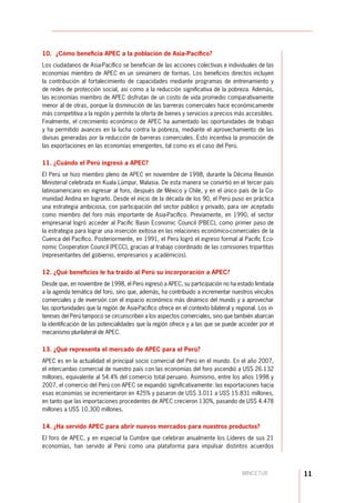 PREGUNTAS SOBRE EL APEC - PERÚ 2008
