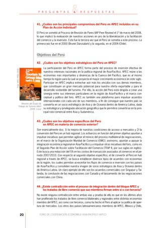 PREGUNTAS SOBRE EL APEC - PERÚ 2008