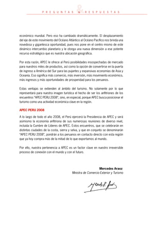 PREGUNTAS SOBRE EL APEC - PERÚ 2008