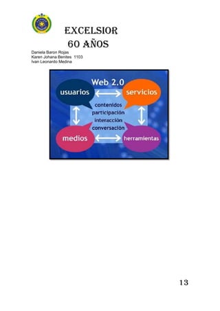 Excelsior
60 AÑOS
Daniela Baron Rojas
Karen Johana Benites 1103
Ivan Leonardo Medina
13
 