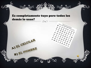 Es completamente tuyo pero todos los
demás lo usan?
.
 