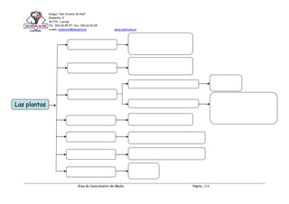Colegio “San Vicente de Paúl”
Zamanillo, 4
39.770 – Laredo
Tel.: 942.60.55.47- Fax: 942.62.81.09
e-mail: svplaredo@planalfa.es www.svplaredo.es
Área de Conocimiento del Medio. Página ../14/..
Las plantas
 