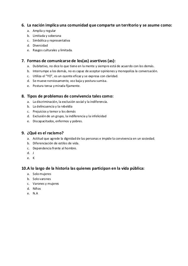 preguntas cultura general secundaria preguntas de formaci 243 n ciudadana y c 237 vica preguntas cultura general secundaria preguntas de formaci 243 n ciudadana y c 237 vica