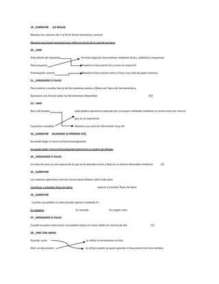 Cuestionario Cuarto Curso