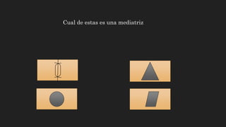 Cual de estas es una mediatriz
 