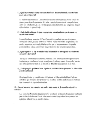 Preguntas orientadoras Desarrollo Educacional 