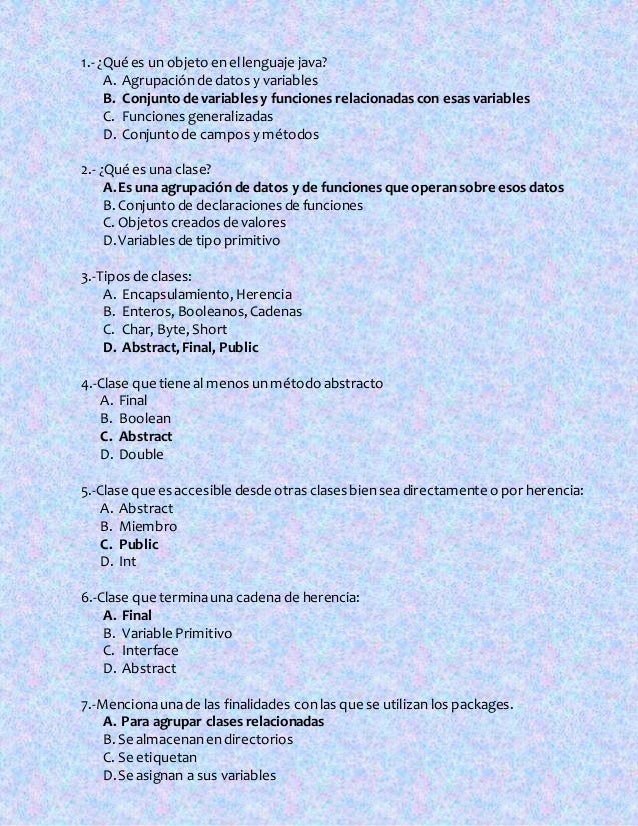 preguntas de examen de java preguntas sobre la introducci 211 n al lenguaje java preguntas de examen de java preguntas sobre la introducci 211 n al lenguaje java