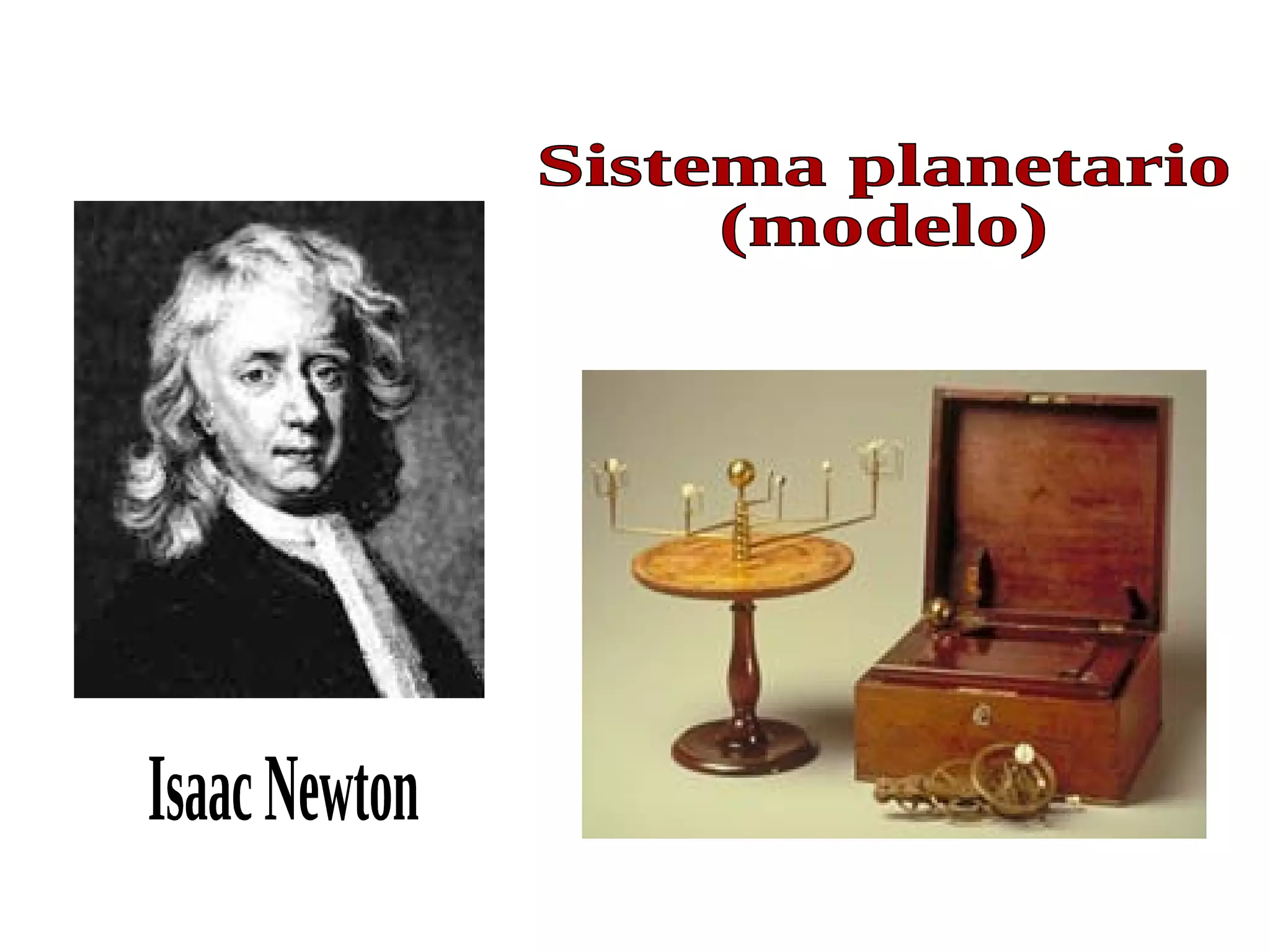 Sistema planetario (modelo) Isaac Newton 