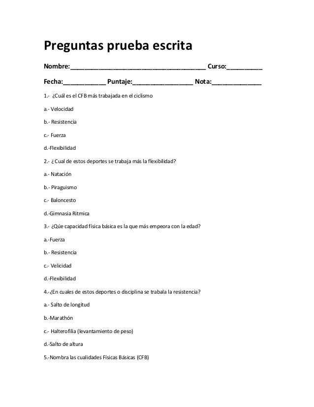 preguntas faciles de educacion fisica preguntas prueba escrita preguntas faciles de educacion fisica preguntas prueba escrita