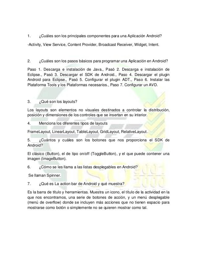preguntas sobre java preguntas sobre android preguntas sobre java preguntas sobre android