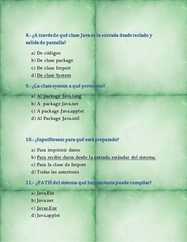 preguntas java 8 preguntas sobre lenguaje java preguntas java 8 preguntas sobre lenguaje java