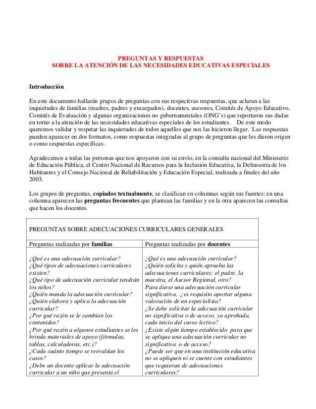 preguntas con no preguntas sobre tipos de adecuaciones preguntas con no preguntas sobre tipos de adecuaciones