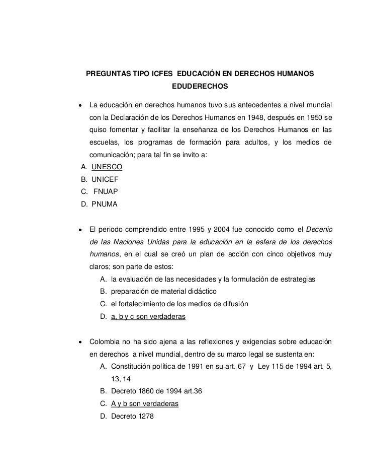 preguntas cultura general colombiana preguntas tipo icfes derechos humanos preguntas cultura general colombiana preguntas tipo icfes derechos humanos