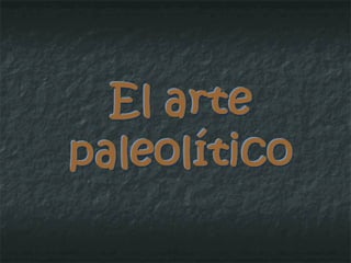 El arte paleolítico El ARTE MOBILIAR o arte mueble consiste en figuras u objetos como collares, pendientes, “bastones”, herramientas …  tallados  en marfil, hueso, asta o piedra o bien  modelados  en arcilla. Las fechas van desde el 32.000. antes de nosotros y se prolonga en el Neolítico. Estas obras están asociadas al CROMAÑON, no al NEANDERTAL. 