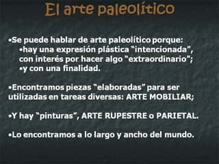 Mapa de yacimientos del arte paleolítico. Europa El arte paleolítico 