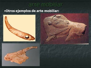 El arte paleolítico Chauvet Es la más antigua por datación de radiocarbono. Gran realismo:  naturalismo ,  movimiento  y hasta  perspectiva  mediante modelado y sombreado. 