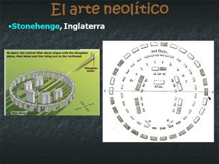 El arte neolítico Islas Baleares .  Las Baleares tienen muchos monumentos aún con peculiaridades:  taulas ,  talayots  y  navetas . Algunos autores prefieren clasificar estas manifestaciones arquitectónicas como “ciclópeas”, algo puramente mediterráneo y no “megalítico”. Las taulas son una especie de dólmenes. Los talayots semejan torres y las navetas son construcciones que semejan una “nave” volcada. 