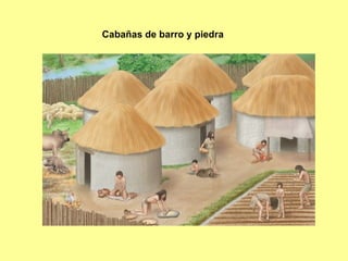 Cabañas de barro y piedra 