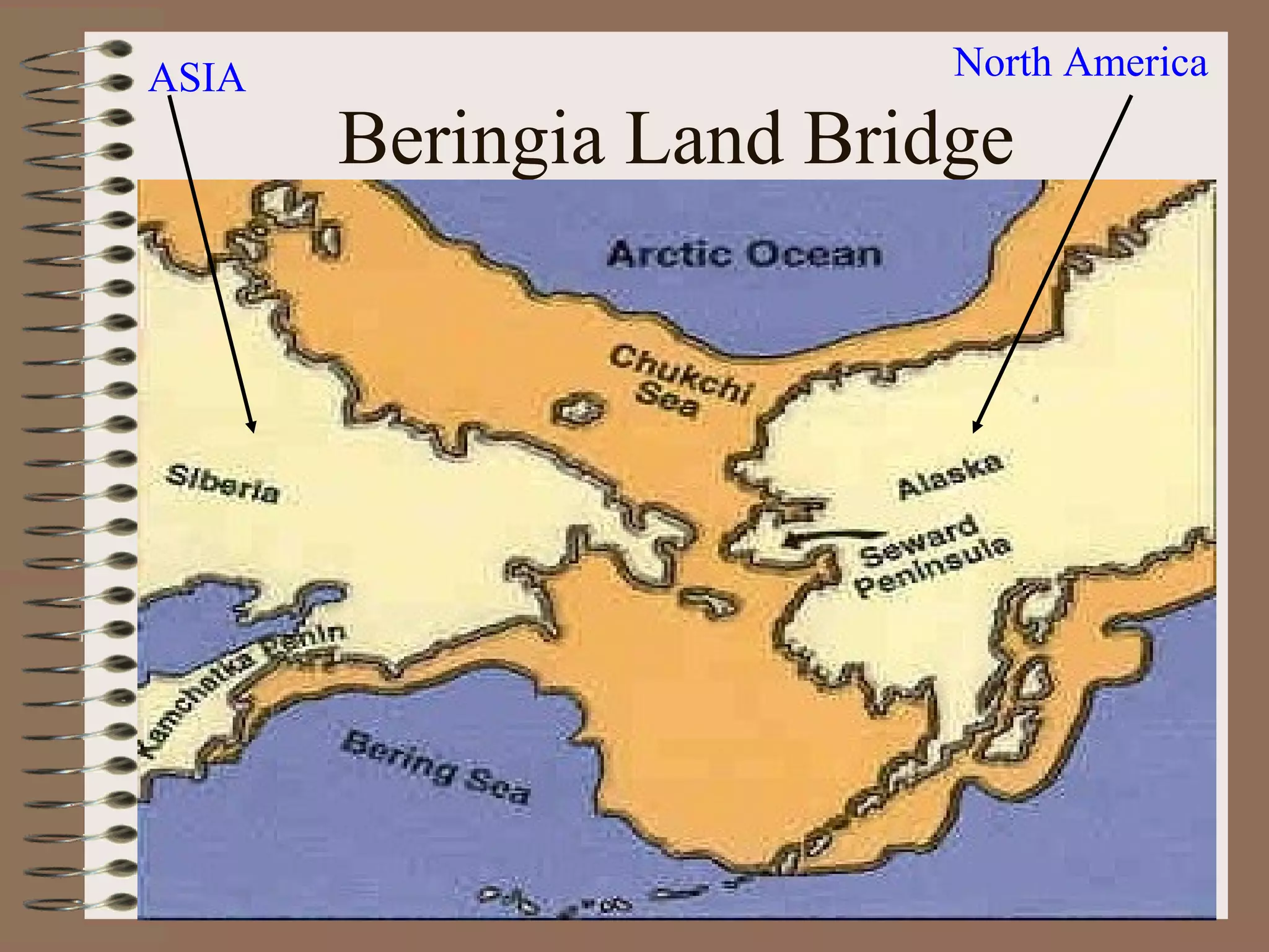 ASIA                     North America

       Beringia Land Bridge
 