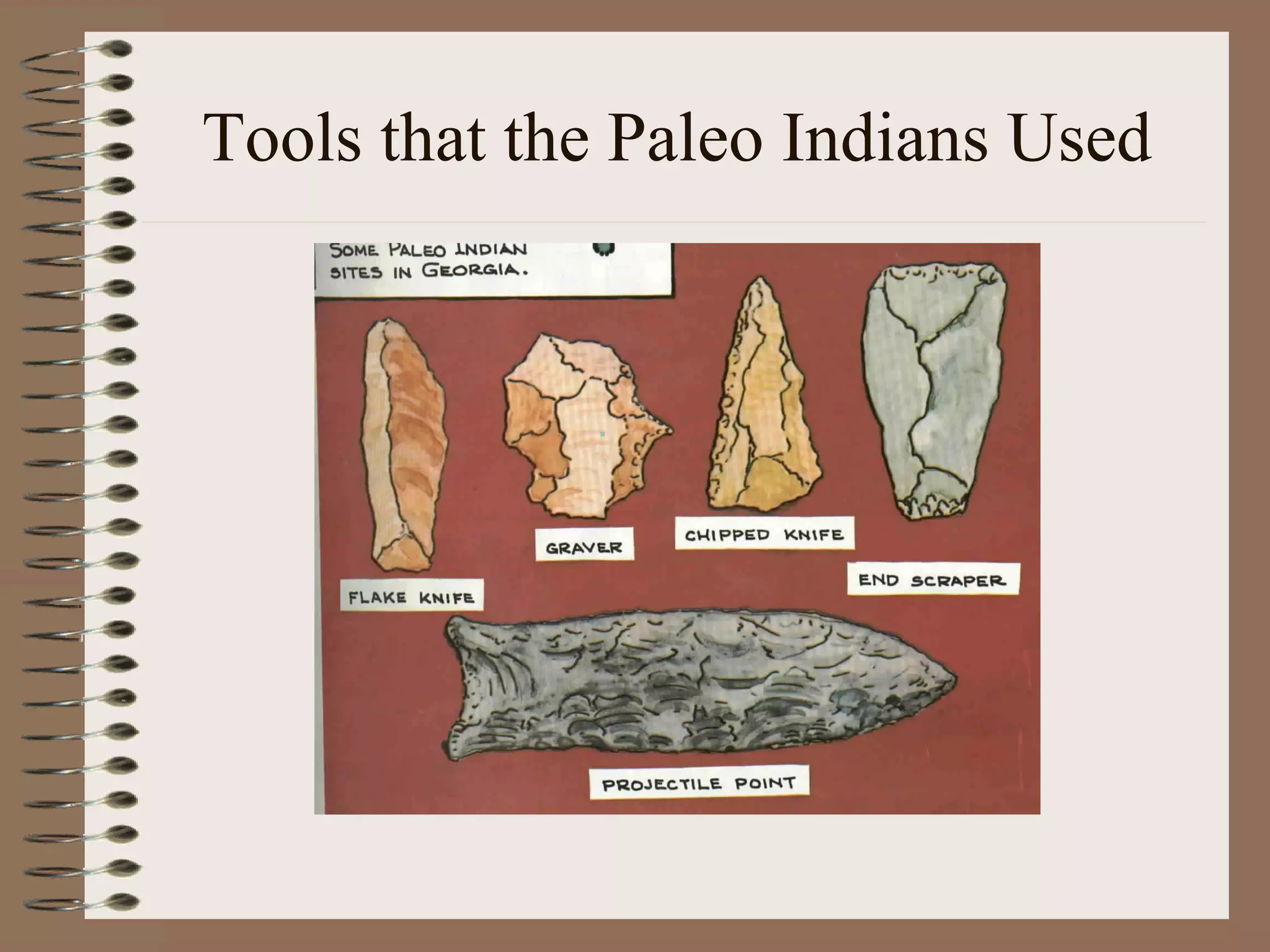 Tools that the Paleo Indians Used
 