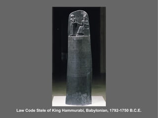 Law Code Stele of King Hammurabi, Babylonian, 1792-1750 B.C.E.