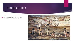 PALEOLITHIC
Humans lived in caves