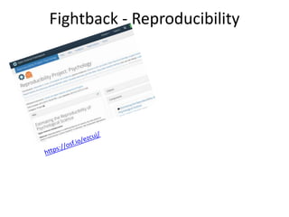 Fightback - Reproducibility
 