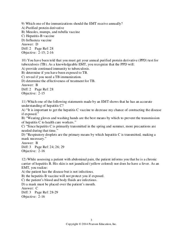 Prehospital Emergency Care 10th Edition Mistovich Test Bank