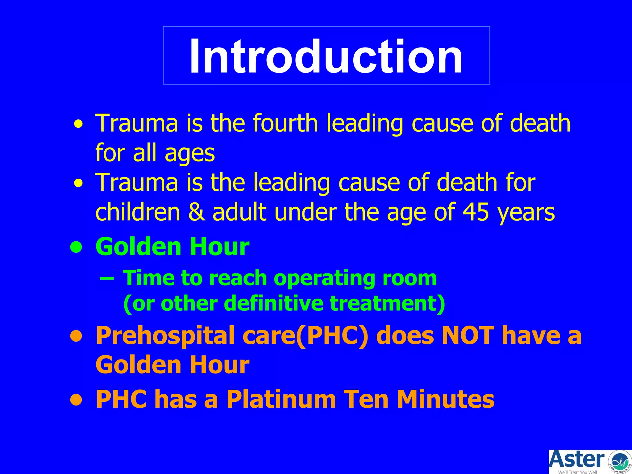 Prehospital care 'n' trauma life support | PDF