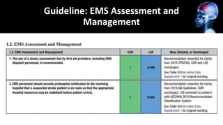 Guidelines
Guideline: EMS Assessment and
Management
 