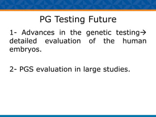 Pgtesting Preimplantation genetic testinng | PDF