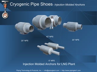 Cryogenic Pipe Shoes -  Injection Molded Anchors Injection Molded Anchors for  LNG Plant 20” NPS 42” NPS 20” NPS 6” NPS 