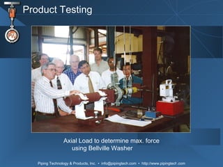 Product Testing Axial Load to determine max. force using Bellville Washer 