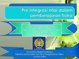 Universitas Negeri Surabaya
Fakultas Matematika dan Ilmu Pengetahuan Alam
                   Jurusan Fisika
 