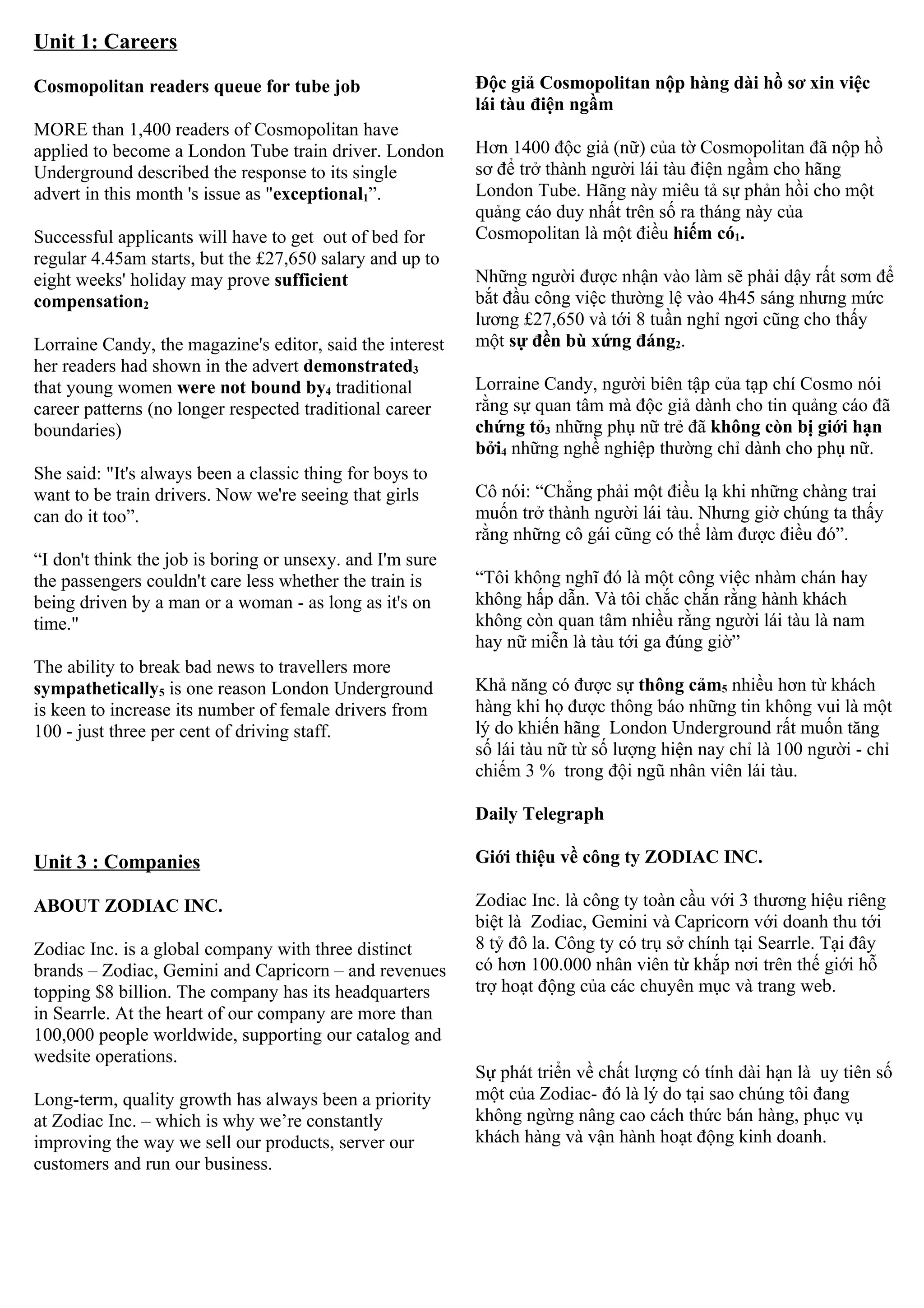 Market Leader Pre Intermediate Reading