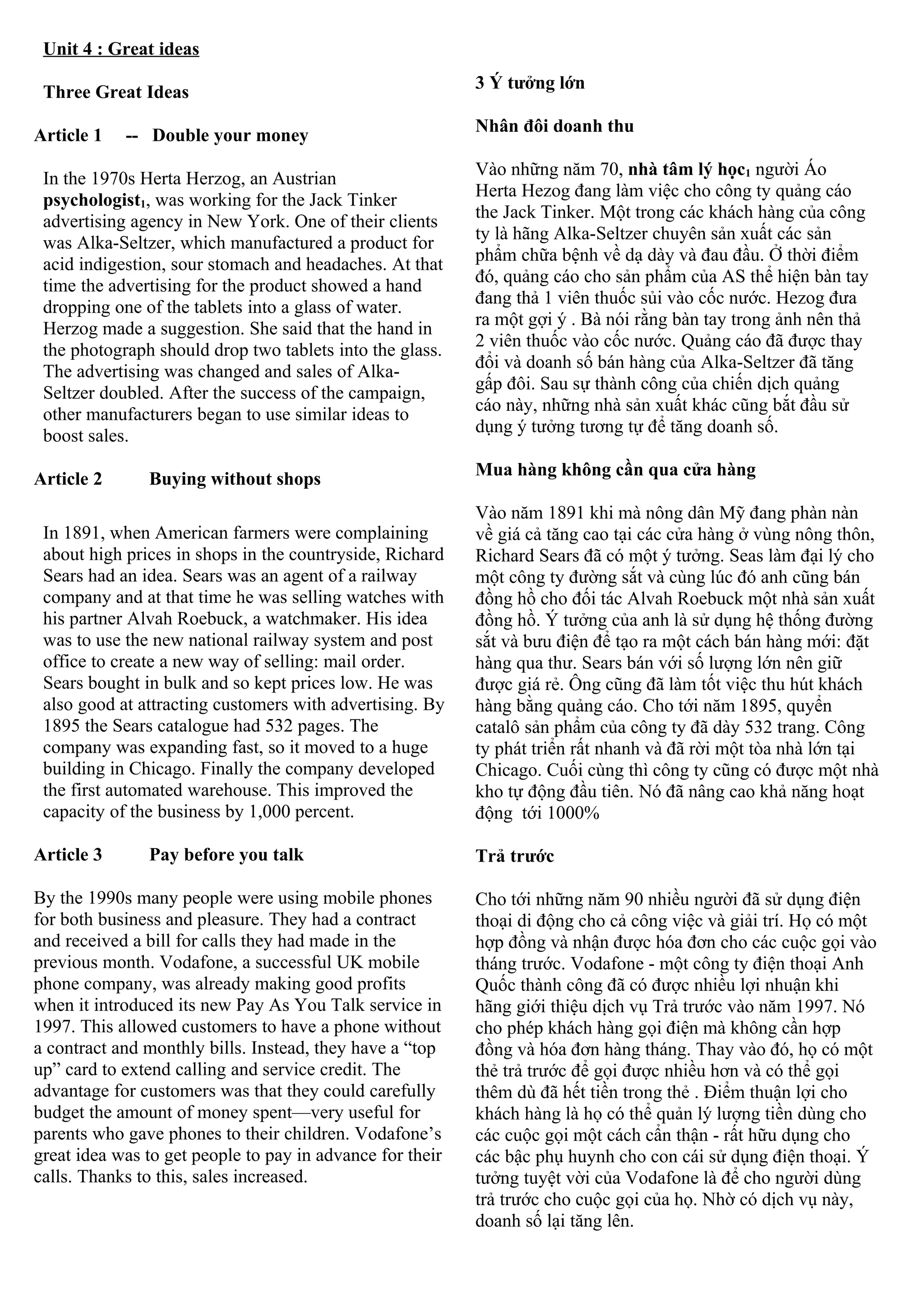 Market Leader Pre Intermediate Reading