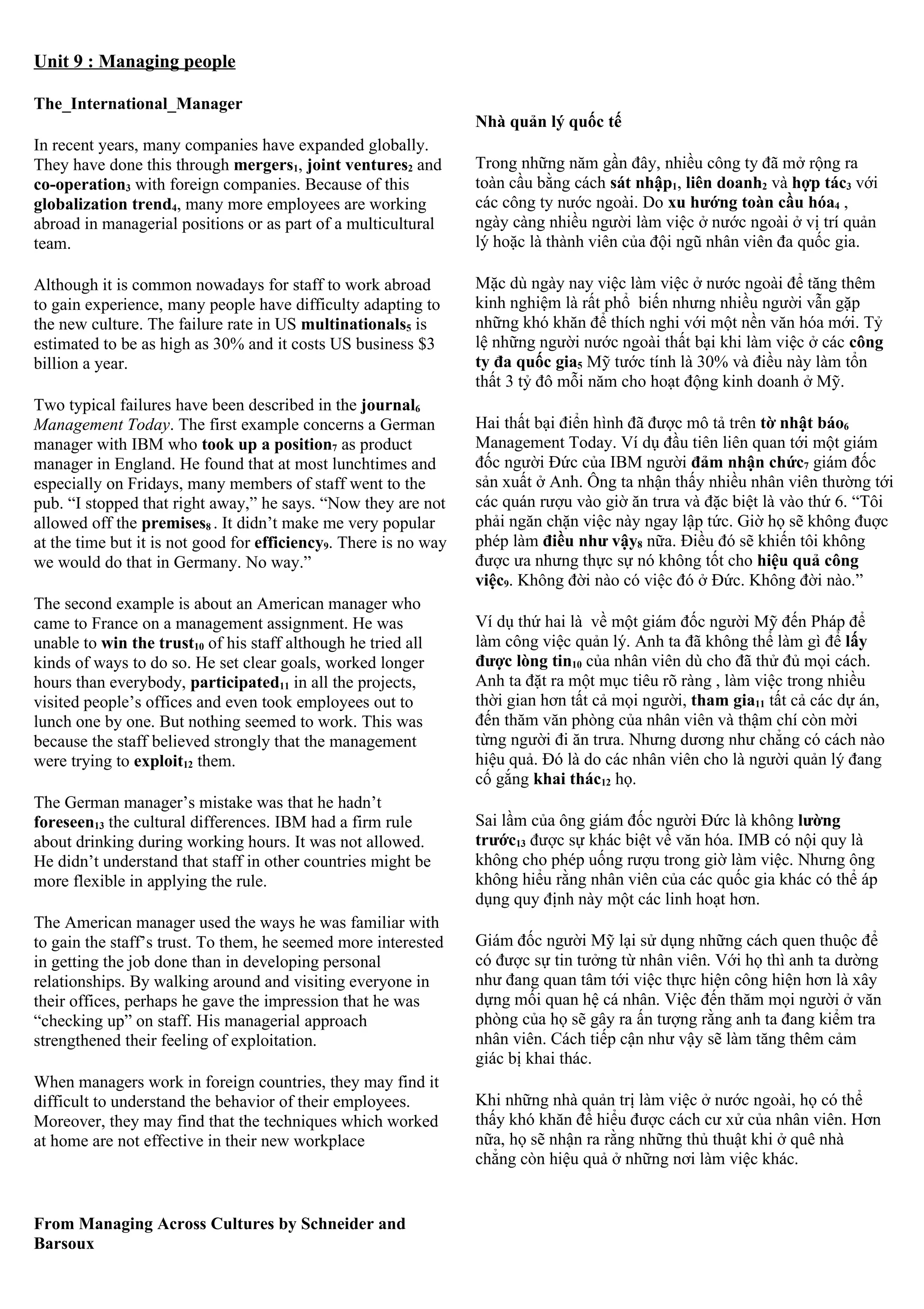 Market Leader Pre Intermediate Reading