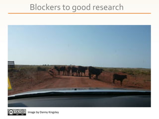 Blockers to good research
Image by Danny Kingsley
 