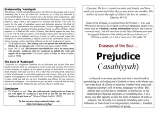 Prejudice asabiyyah diseases of soul PPT