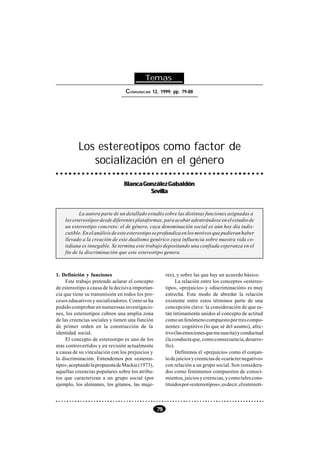 Prejuicios y estereotipos de género | PDF