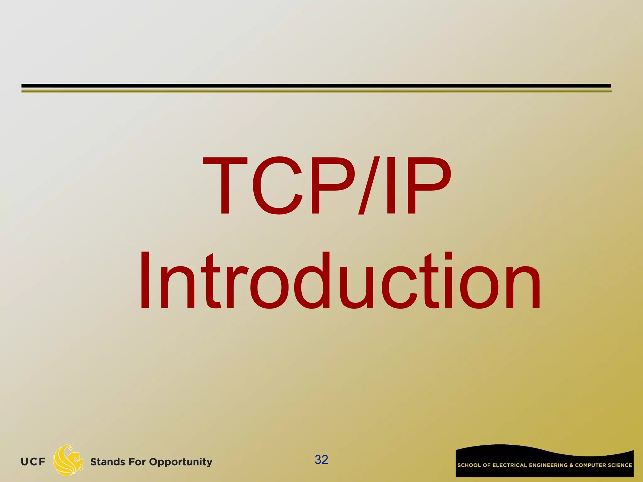 TCP/IP
Introduction
32
 