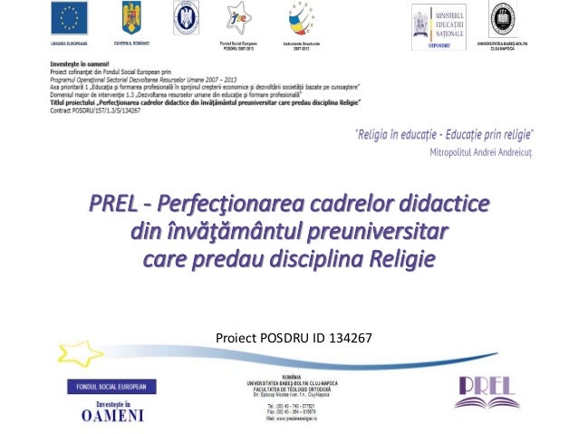 Program Finantat De Perfectionare A Cadrelor Didactice De Religie